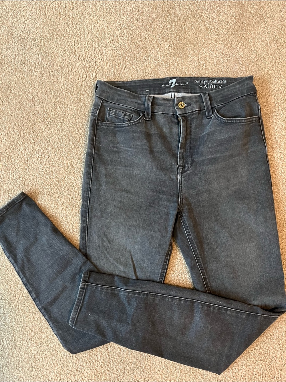7 For All Mankind Skinny Jeans - Charcoal